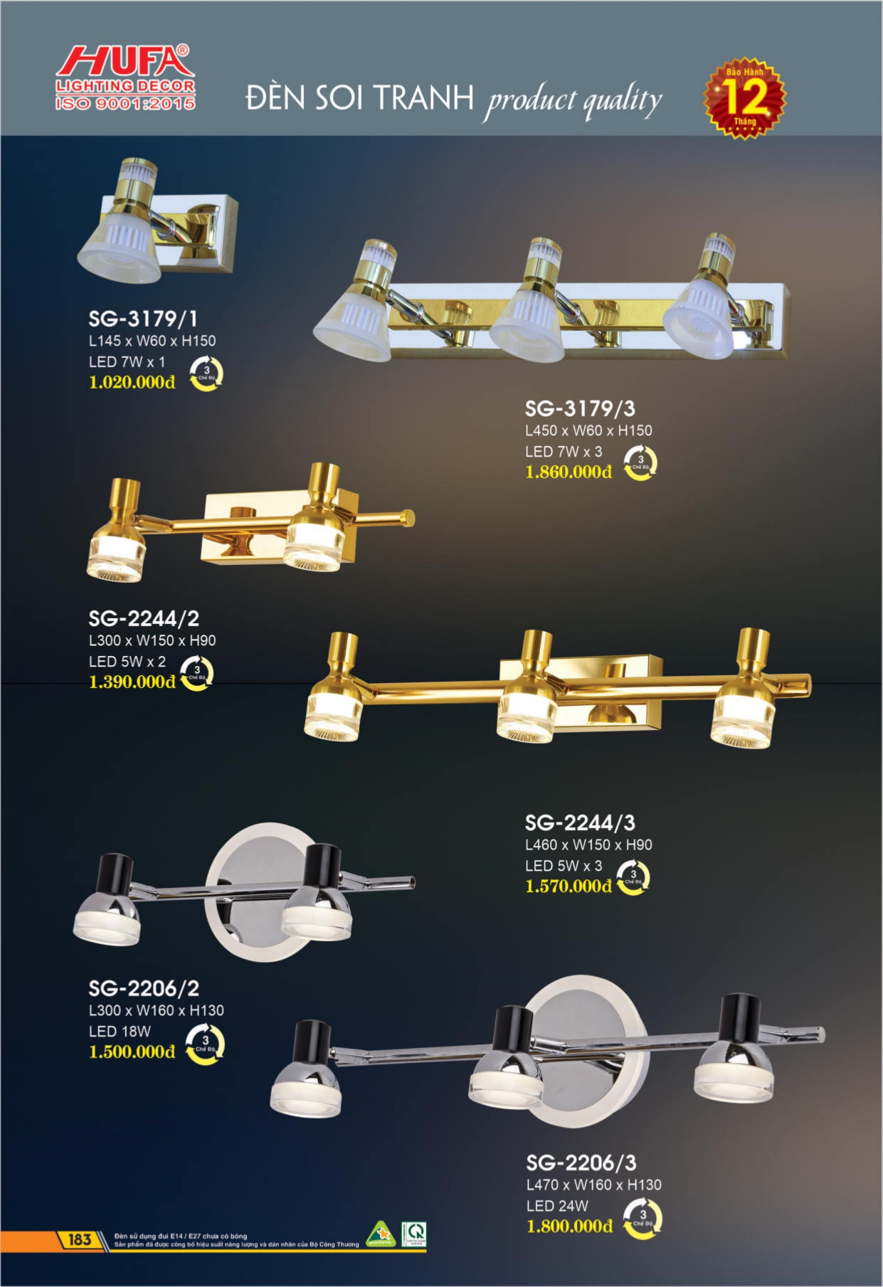Bảng giá đèn LED HUFA 2026